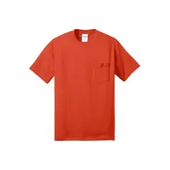 Port & Company&reg; Core Blend Pocket Adult Tall Tee Orange