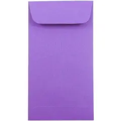 JAM Paper 3.5" x 6.5" Coin Business Envelopes, 50ct. Purple