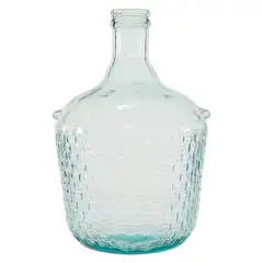 17" Blue Glass Farmhouse Vase