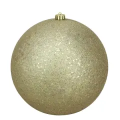 10" Gold Holographic Glitter Shatterproof Christmas Ball Ornament