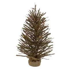 2ft. Pre-Lit Medium Warsaw Twig Artificial Christmas Tree in Burlap Base, Clear Lights