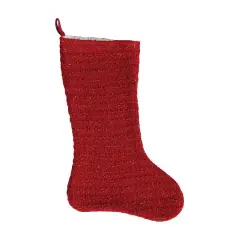 Hello Honey&reg; 20" Red Woven Cotton Stocking D&eacute;cor