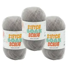 3 Pack Lion Brand&reg; Stitch Soak Scrub Yarn Harbor Mist