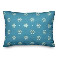 Simple Snowflakes14x20 Throw Pillow