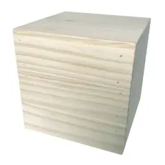 6" Unfinished Wooden Cube Riser Box
