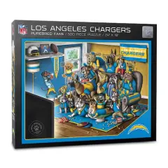 NFL Purebred Fans A Real Nailbiter 500 Piece Puzzle Los Angeles Chargers