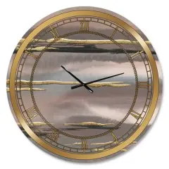 Designart 'Glamorous Morning Fog I Glam Wall Clock