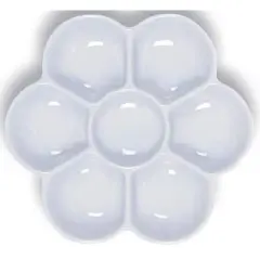 Yasutomo&reg; Porcelain 7 Well Watercolor Sectional Dish