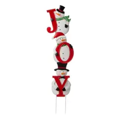 Glitzhome&reg; 48" JOY Snowman Yard Stake, Horizontal or Vertical