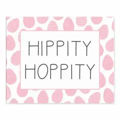 Hippity Hoppity Easter Egg Pattern Tabletop Canvas