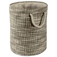 DII&reg; Medium Tweed Round Paper Bin Gray