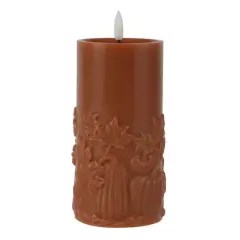 6" Fall Leaf LED Pillar Candle by Ashland&reg; Pumpkin Leaf