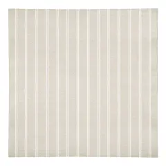 Cream & White Ticking Stripe Cotton Twill Dinner Napkin