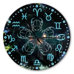 Designart 'Astrology With Scarabs Modern Wall Clock