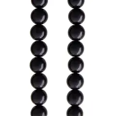 Black Round Glass Beads, 14mm by Bead Landing&trade;