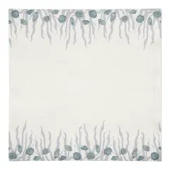 Shell & Coral Border Cotton Twill Napkin Blue/Blue/White