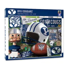 College Team Retro Series 500 Piece Puzzle BYU Cougars