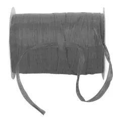 JAM Paper 1/4" Matte Raffia Ribbon, 100yd. Charcoal