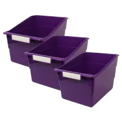 Romanoff&reg; Tattle&reg; Wide Shelf Files, 3ct. Purple