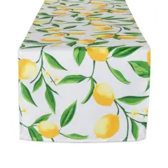 DII&reg; Lemon Bliss Print Outdoor Table Runner 14x108 inches