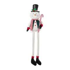Glitzhome&reg; 60"H Christmas Oversized Fabric Snowman With Dangle Legs