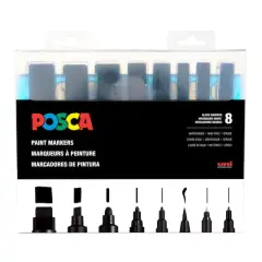Posca Black Paint Marker Set