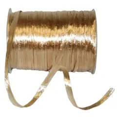 JAM Paper 1/4" Raffia Pearl Ribbon Kraft