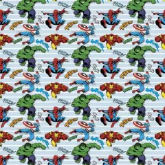 Marvel&reg; Retro Comics Heroes Unite Cotton Fabric