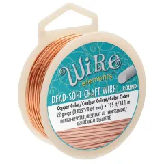 The Beadsmith&reg; Wire Elements&trade; 22 Gauge Tarnish Resistant Soft Temper Wire, 125ft. Copper