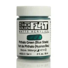 Golden&reg; 2oz. SoFlat Matte Acrylic Paint Phthalo Green (Blue Shade)