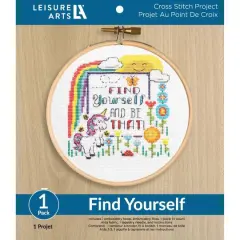 Leisure Arts&reg; 7" Find Yourself Cross Stitch Kit