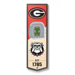 NCAA 6" x 19" StadiumView 3D Banner Georgia Bulldogs