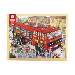 Fire Engine Wooden 24 Piece Tray Puzzle