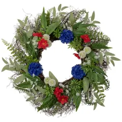 24" Americana Mixed Floral Wreath