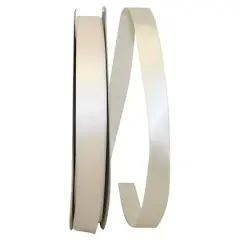 JAM Paper 5/8" x 100yd. Satin Single Face Ribbon Antique White