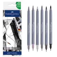 Faber-Castell&reg; Goldfaber Aqua Shades of Gray Dual-Tip Marker Set