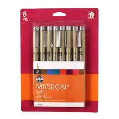 Micron&reg; Mixed Colors Fine Line Ink Pens, 8ct.