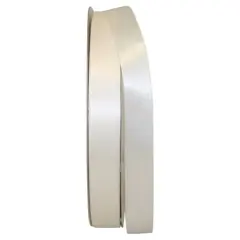 JAM Paper 7/8" x 100yd. Double Face Satin Ribbon Antique White