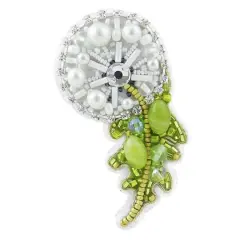 Crystal Art Beadwork Dandelion Brooch Kit