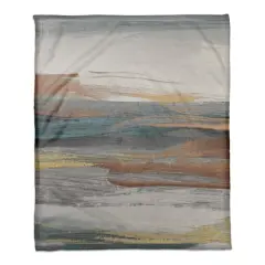 50" x 60" Navy & Rust Coral Fleece Blanket