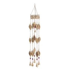 35" Brown Metal Feather Traditional Windchime