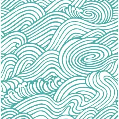 NuWallpaper Teal Saybrook Peel & Stick Wallpaper