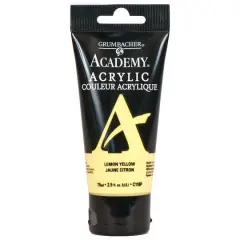 Grumbacher&reg; Academy&reg; Acrylic, 2.5oz. C118P Lemon Yellow