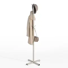 SunnyPoint White Coat Stand with 12 Hooks