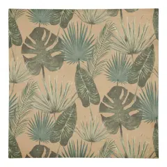 Tropical Palm Cotton Twill Napkin Beige