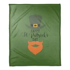 Leprechaun Beard Hat 50" x 60" Coral Fleece Blanket