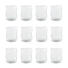 Hello Honey&reg; 7oz. Clear Organic-Shaped Reclaimed Glass Drinking Glasses, 12ct.