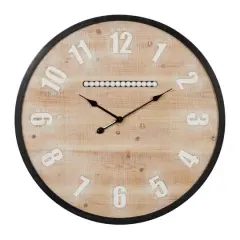 Brown Farmhouse Wood Wall Clock, 32" x 32"