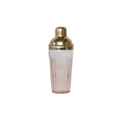 Hello Honey&reg; 20oz. Pink & Gold Glass Cocktail Shaker