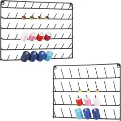 NEX&trade; Black 32-Spool Wall-Mounted Sewing Thread Rack, 2ct.